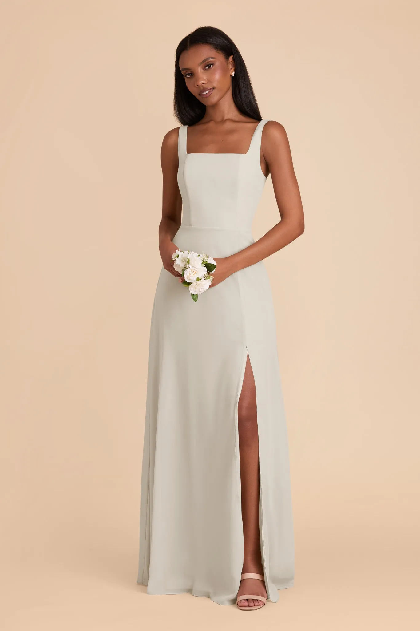 Alex Convertible Dress Chiffon - Dove Gray sold by Birdy Grey product image thumbnail 4