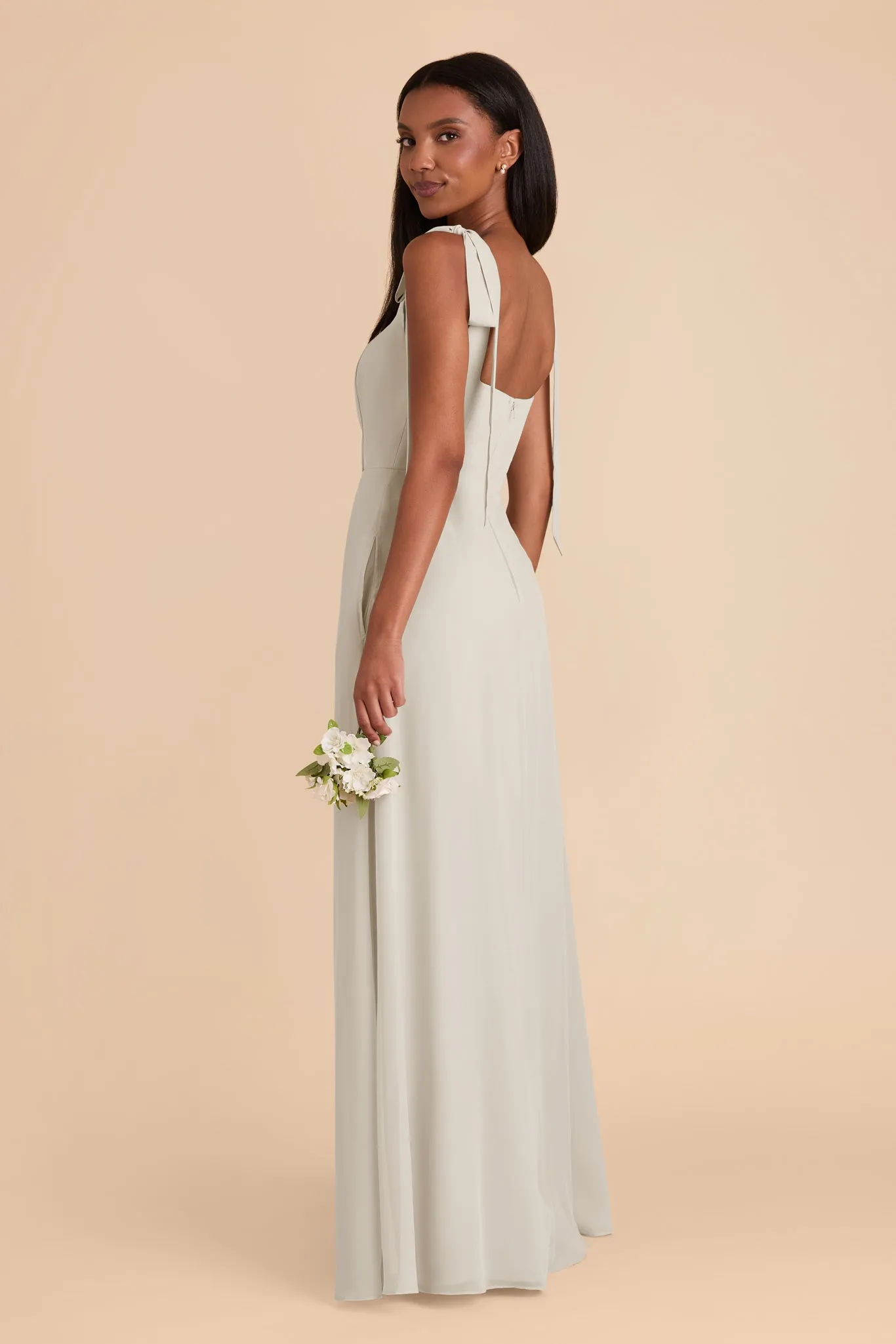 Alex Convertible Dress Chiffon - Dove Gray sold by Birdy Grey product image thumbnail 5