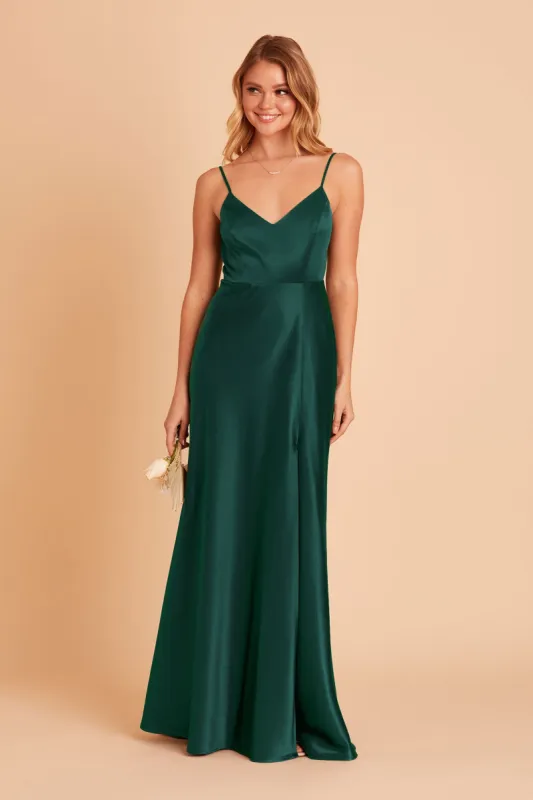 Jay Matte Satin Dress - Emerald sold by Birdy Grey