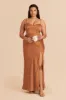 Jessica Matte Satin Dress - Rust sold by Birdy Grey