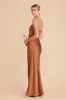 Jessica Matte Satin Dress - Rust sold by Birdy Grey
