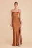 Jessica Matte Satin Dress - Rust sold by Birdy Grey