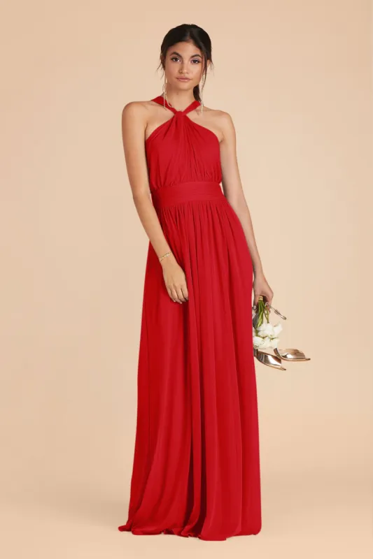 Kiko Chiffon Dress - Ruby Red sold by Birdy Grey