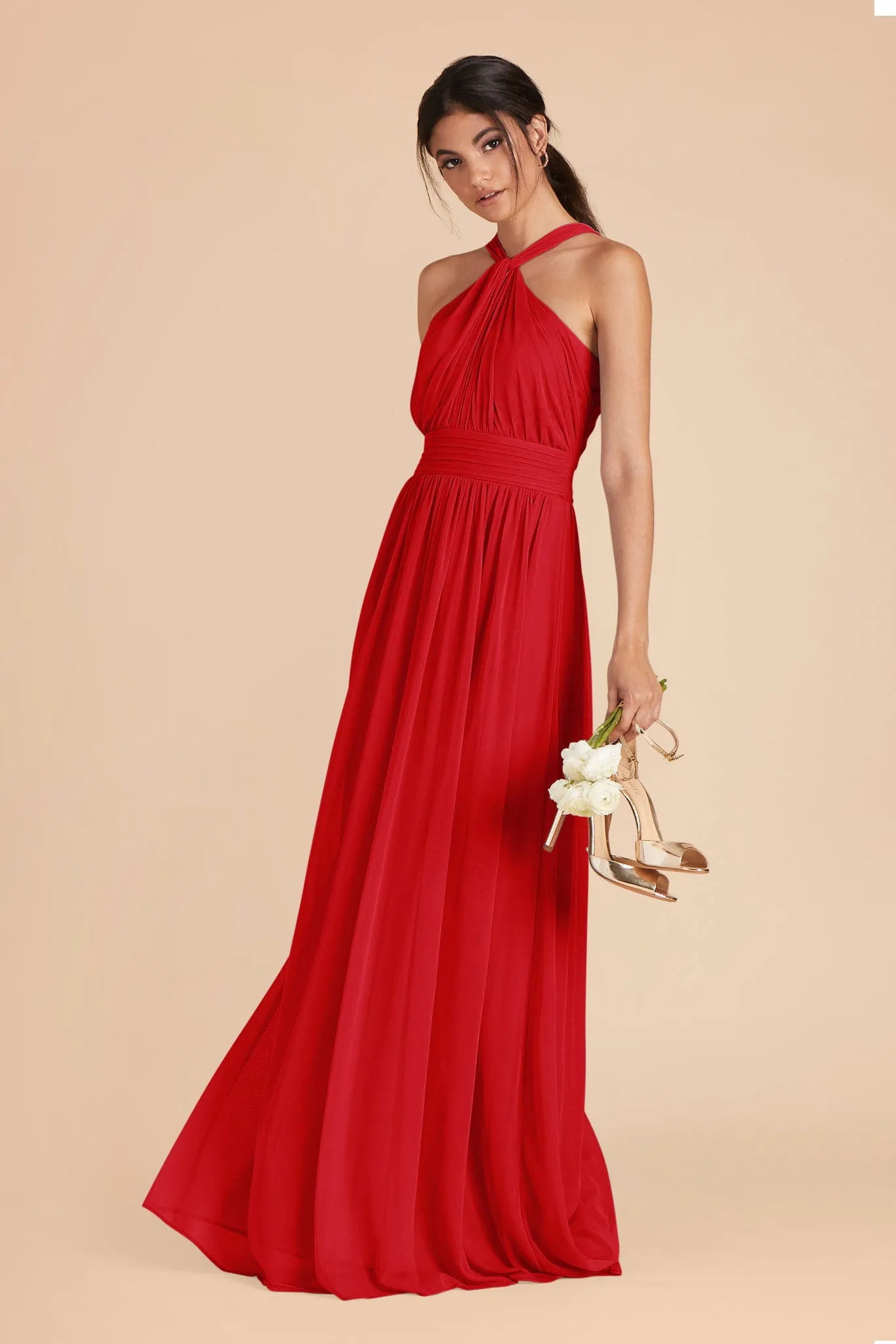 Kiko Chiffon Dress - Ruby Red sold by Birdy Grey product image thumbnail 3