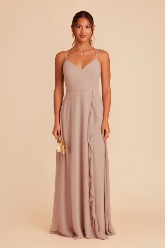 Theresa Chiffon Dress - Taupe sold by Birdy Grey