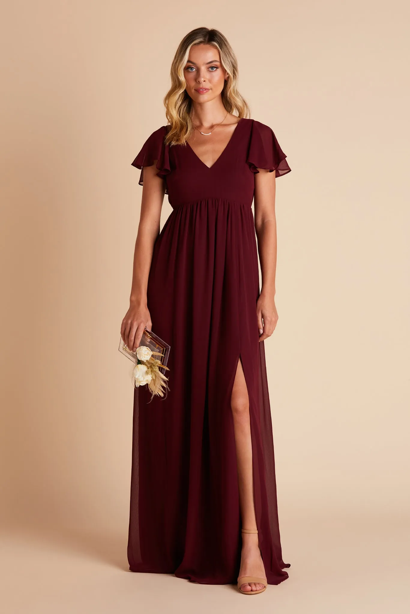 Hannah Empire Dress - Cabernet sold by Birdy Grey product image thumbnail 3