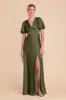 Marni Matte Satin Dress - Olive sold by Birdy Grey