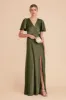 Marni Matte Satin Dress - Olive sold by Birdy Grey
