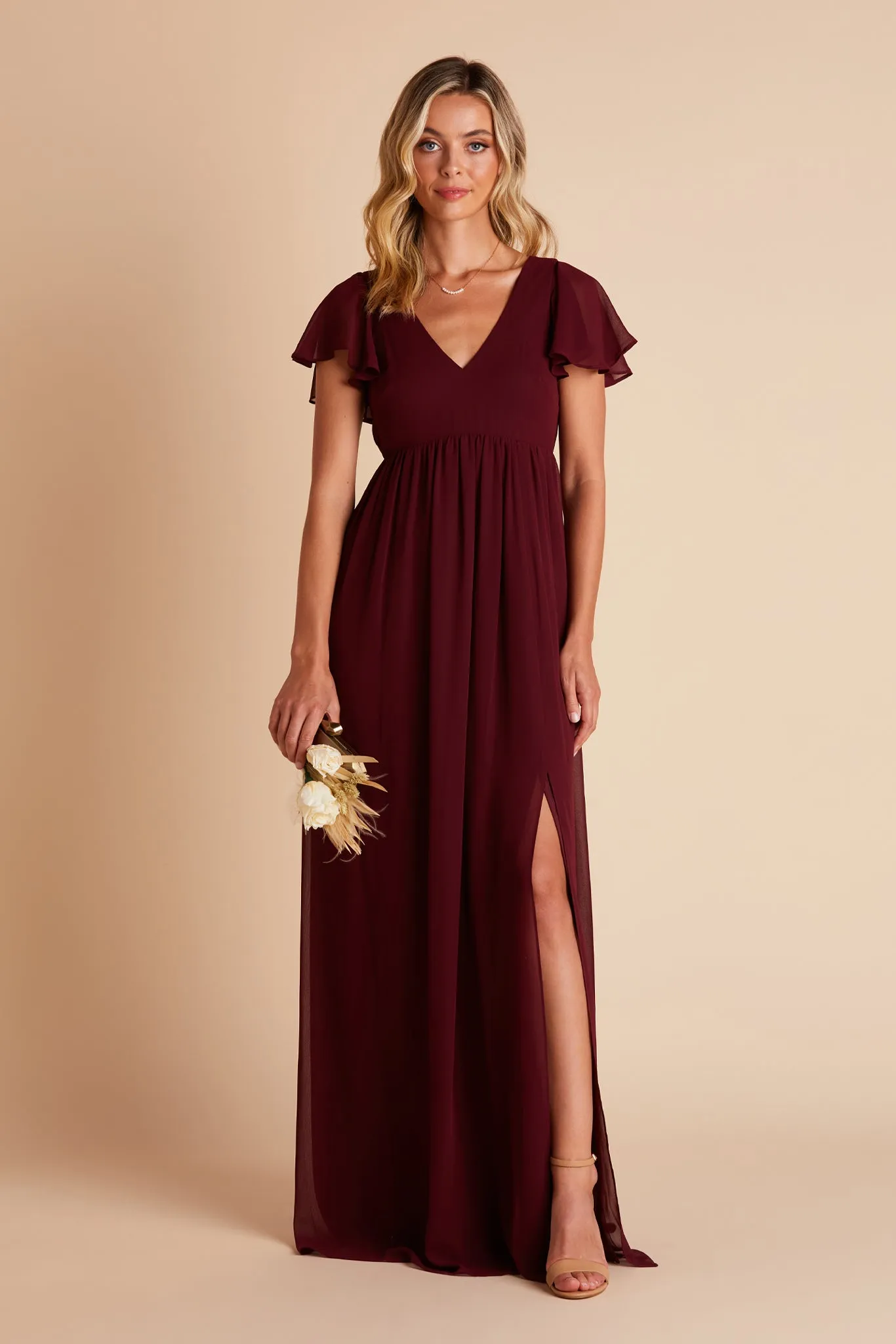 Hannah Empire Dress - Cabernet sold by Birdy Grey