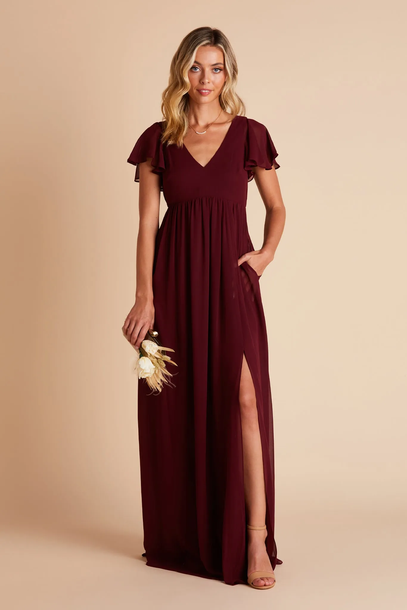 Hannah Empire Dress - Cabernet sold by Birdy Grey product image thumbnail 5
