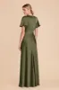 Marni Matte Satin Dress - Olive sold by Birdy Grey