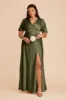 Marni Matte Satin Dress - Olive sold by Birdy Grey