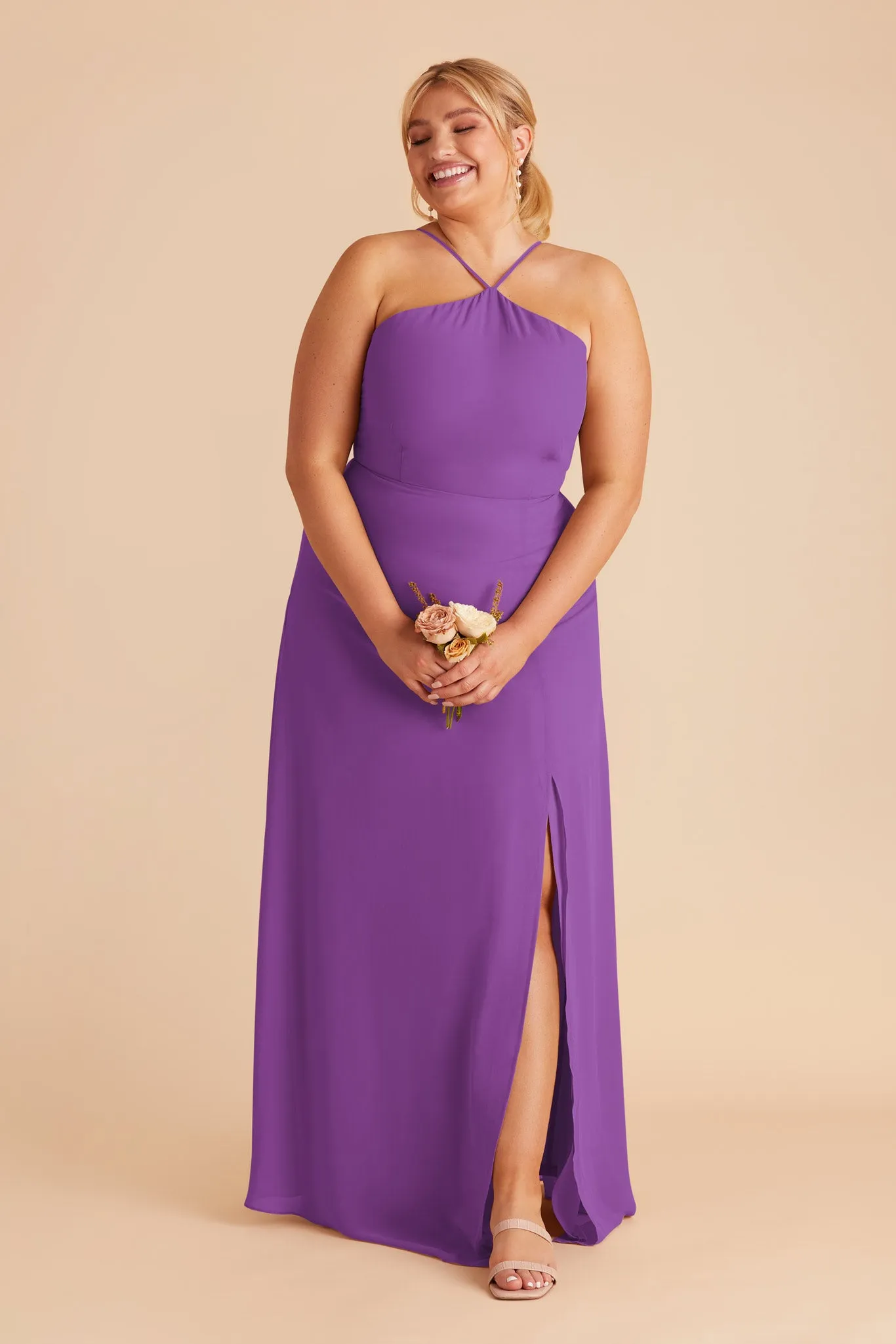Juliet Chiffon Dress - Amethyst sold by Birdy Grey