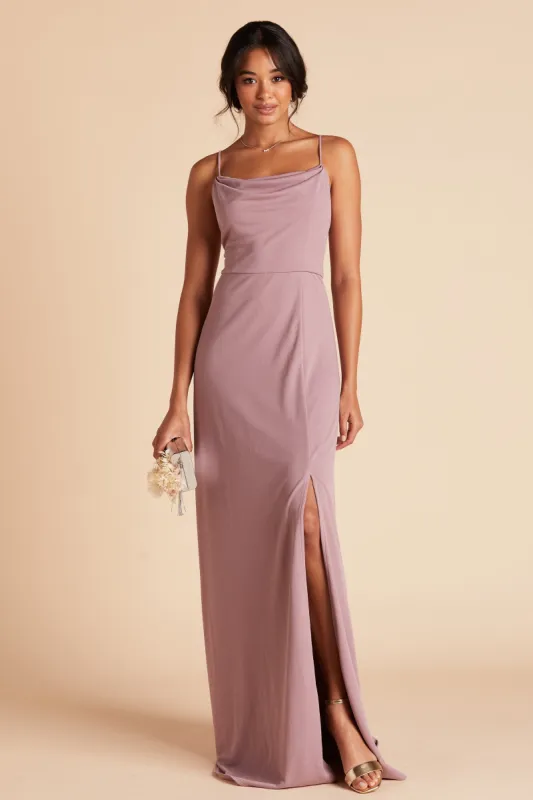 Ash Crepe Dress - Dark Mauve sold by Birdy Grey