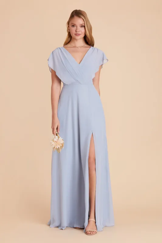 Violet Chiffon Dress - Ice Blue sold by Birdy Grey