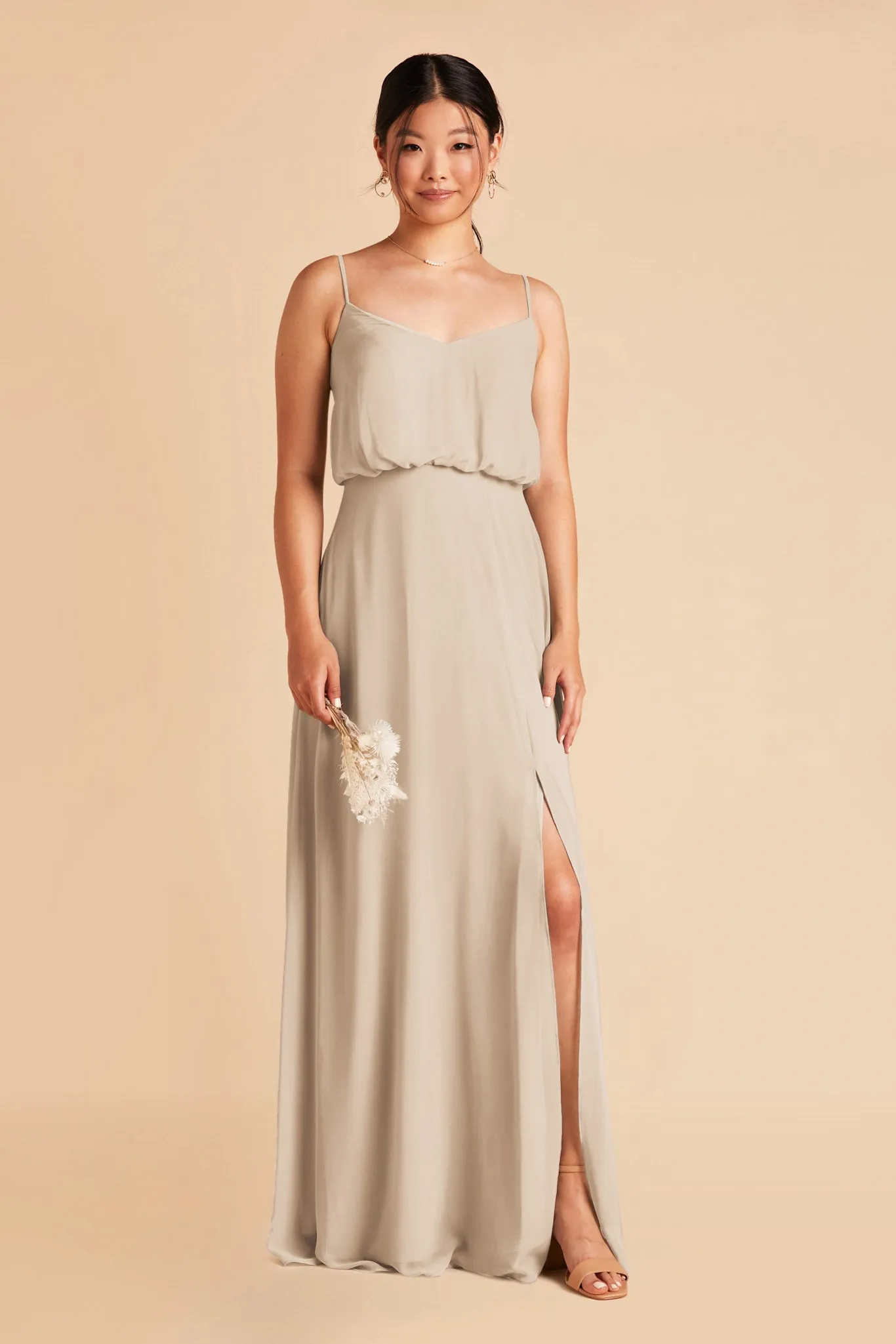 Gwennie Dress - Neutral Champagne sold by Birdy Grey