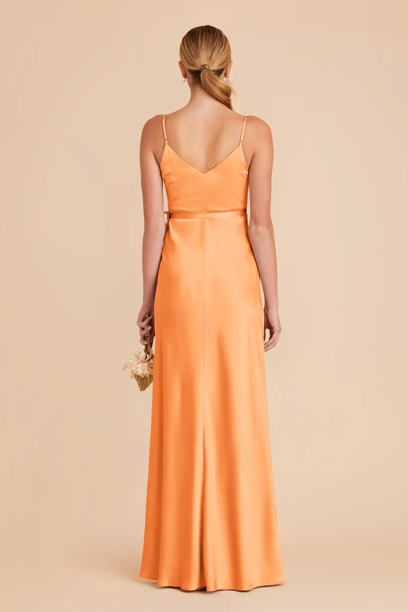 Cindy Matte Satin Dress - Apricot sold by Birdy Grey product image thumbnail 5