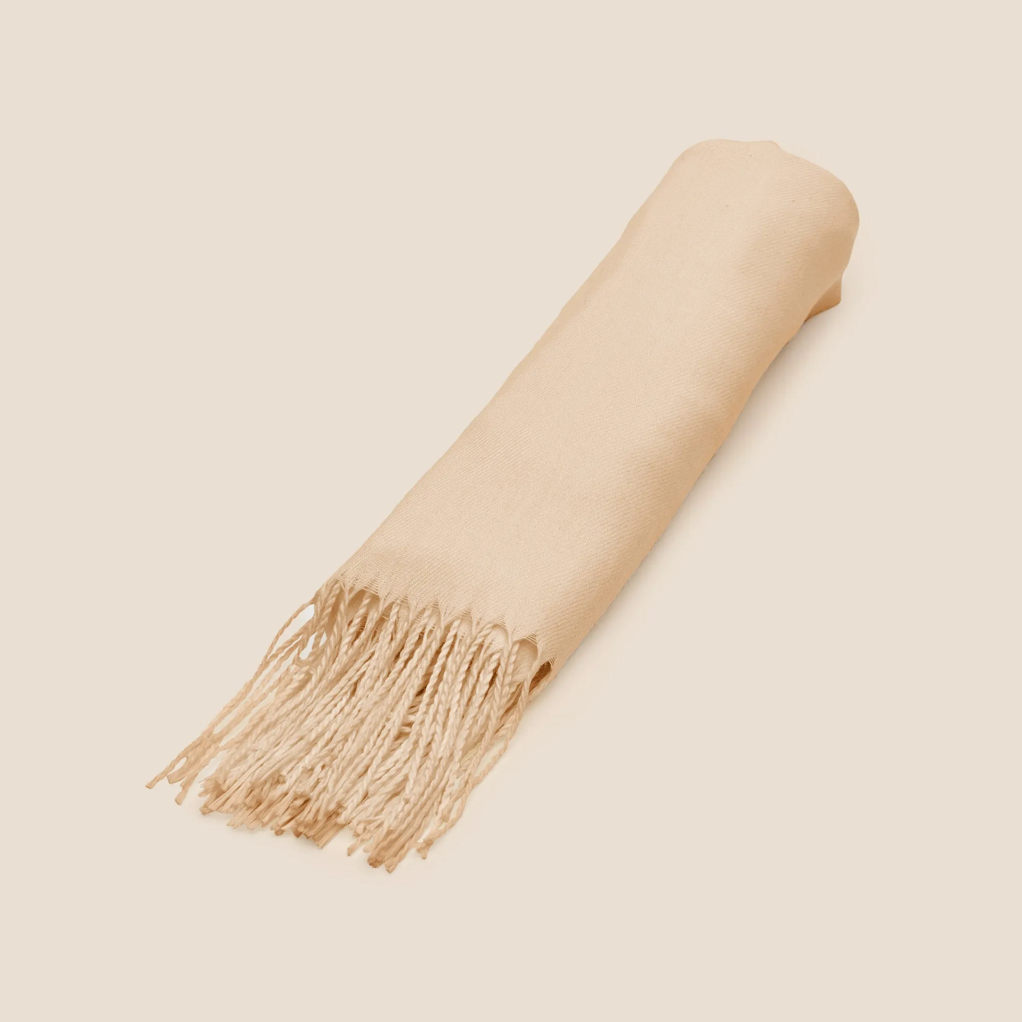 Shawl With Fringe - Beige sold by Birdy Grey product image thumbnail 3