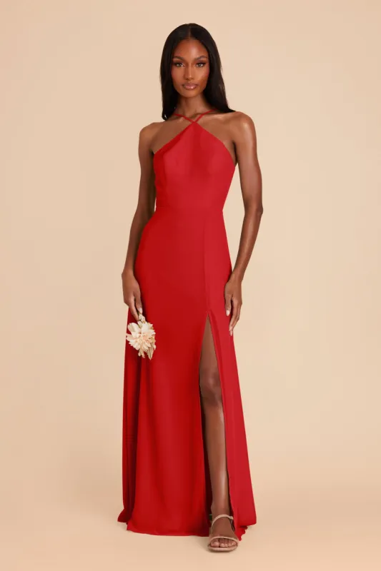 Juliet Chiffon Dress - Ruby Red sold by Birdy Grey
