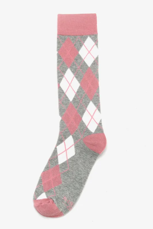 Argyle Groomsmen Socks By No Cold Feet - Dusty Rose sold by Birdy Grey