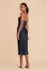 Lisa Matte Satin Midi Dress - Navy sold by Birdy Grey