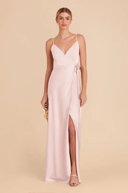 Cindy Matte Satin Dress - Pale Blush sold by Birdy Grey