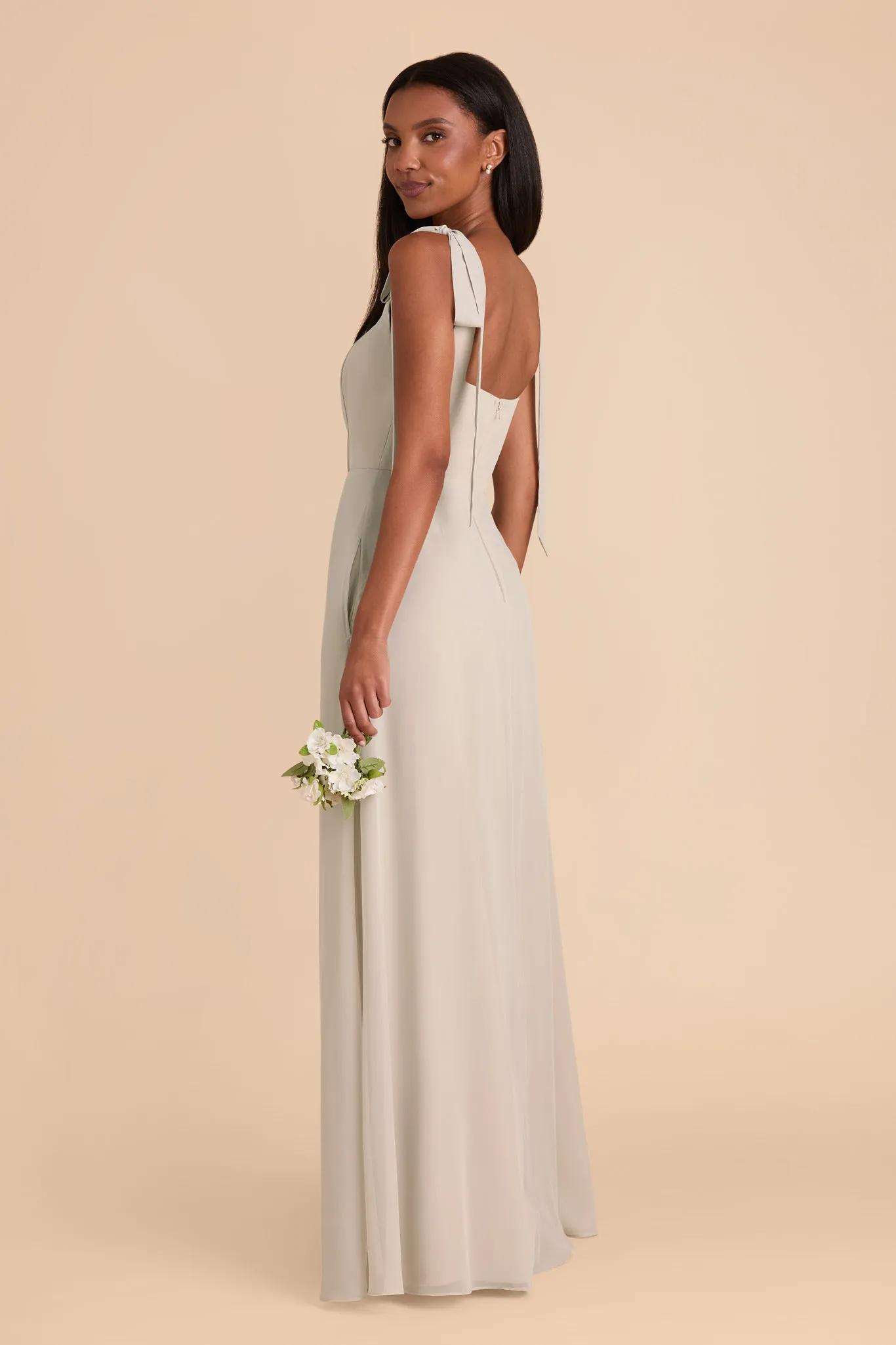 Alex Convertible Dress Chiffon - Neutral Champagne sold by Birdy Grey product image thumbnail 5