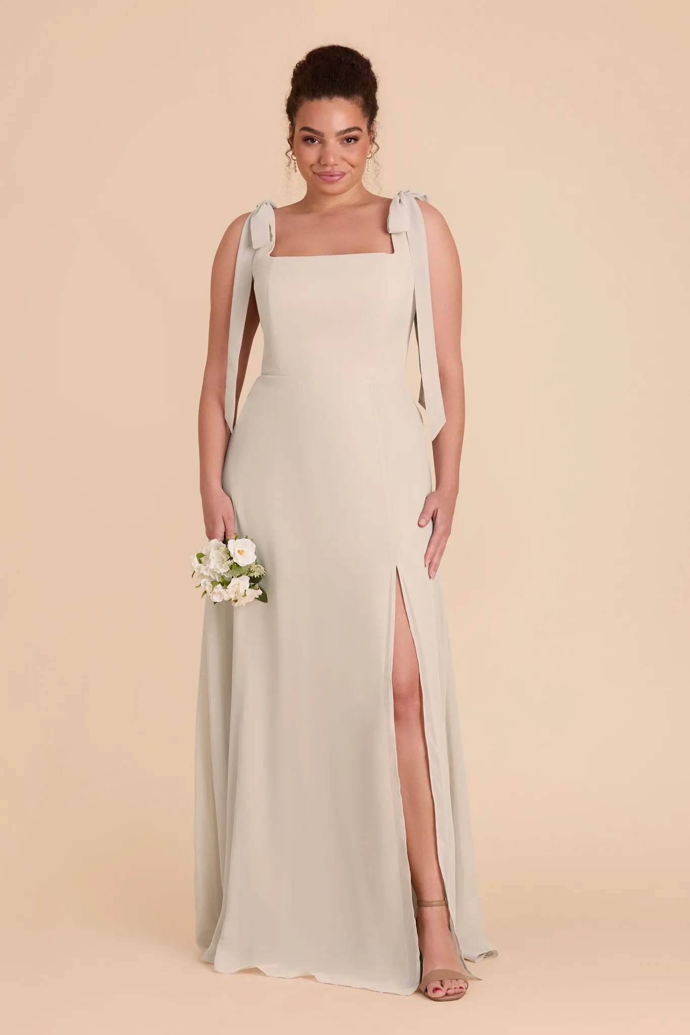 Alex Convertible Dress Chiffon - Neutral Champagne sold by Birdy Grey product image thumbnail 2