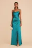 Lydia Matte Satin Dress - Teal sold by Birdy Grey