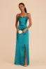 Lydia Matte Satin Dress - Teal sold by Birdy Grey