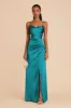 Lydia Matte Satin Dress - Teal sold by Birdy Grey