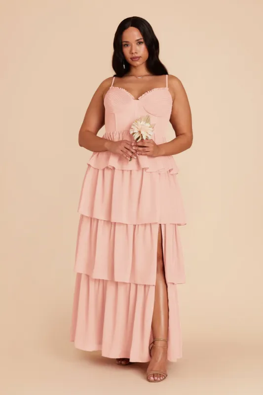 Lola Chiffon Dress - Blush Pink sold by Birdy Grey