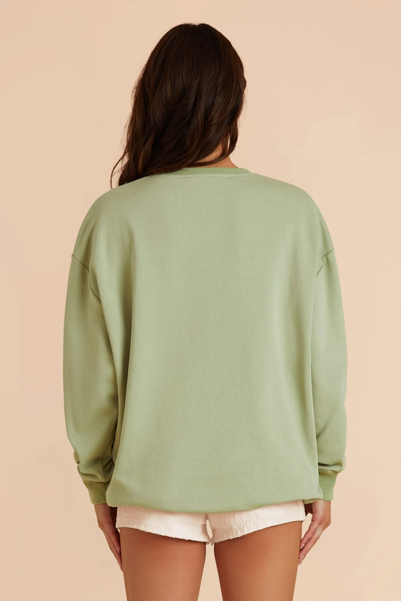 Brianne Oversized Crewneck Graphic Sweatshirt - Moss Green sold by Birdy Grey product image thumbnail 2