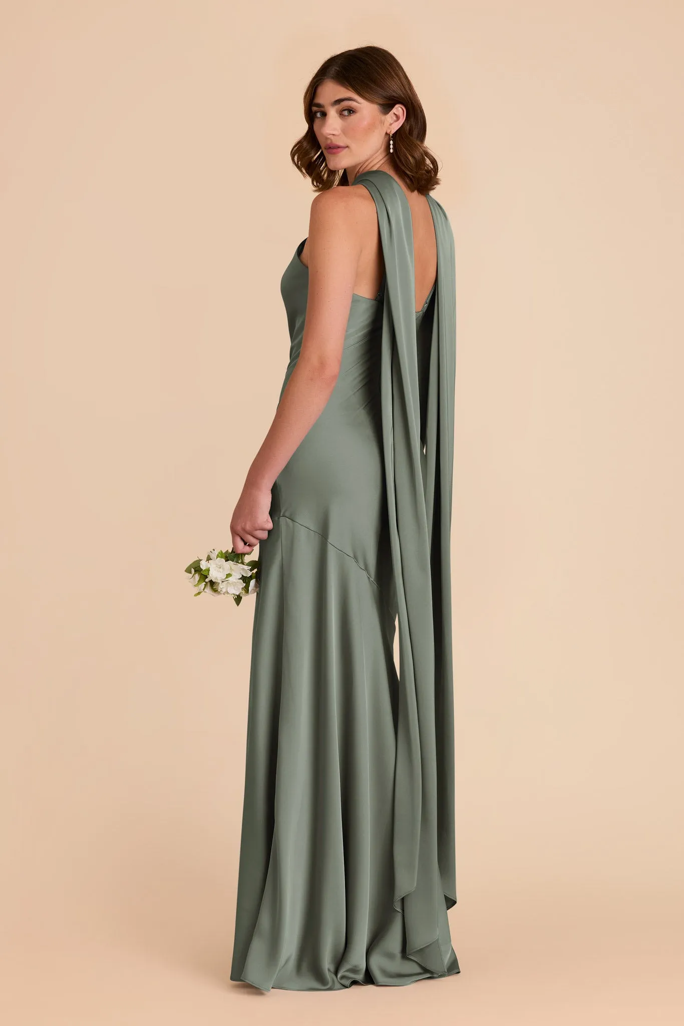 Eileen Matte Satin Dress - Sea Glass sold by Birdy Grey product image thumbnail 5
