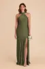 Eileen Matte Satin Dress - Olive sold by Birdy Grey