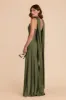 Eileen Matte Satin Dress - Olive sold by Birdy Grey