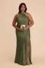 Eileen Matte Satin Dress - Olive sold by Birdy Grey
