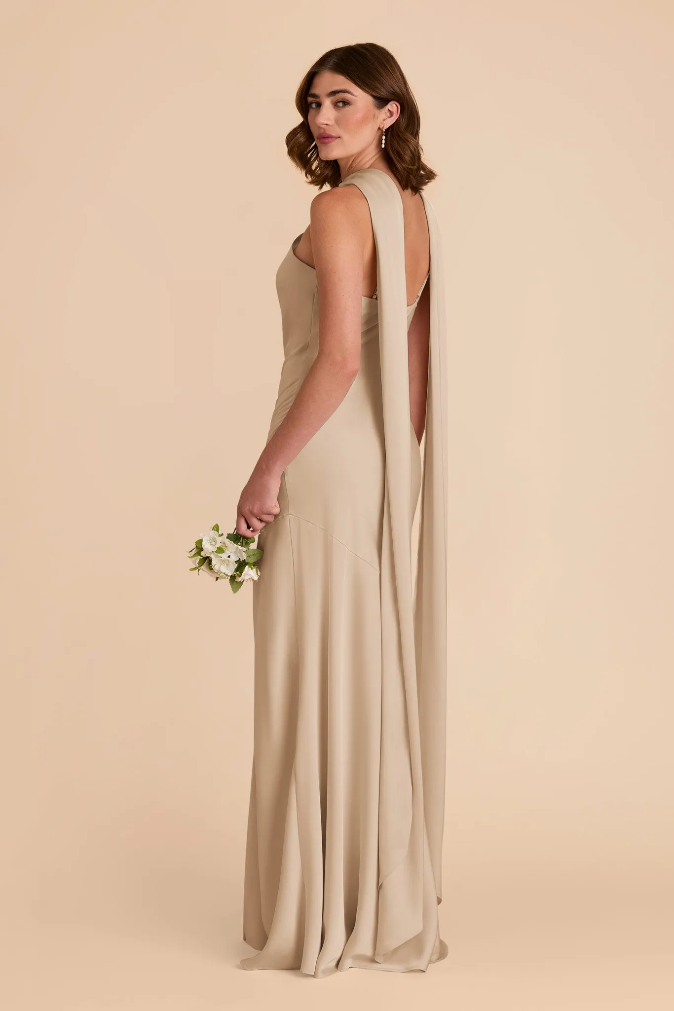 Eileen Matte Satin Dress - Neutral Champagne sold by Birdy Grey product image thumbnail 5