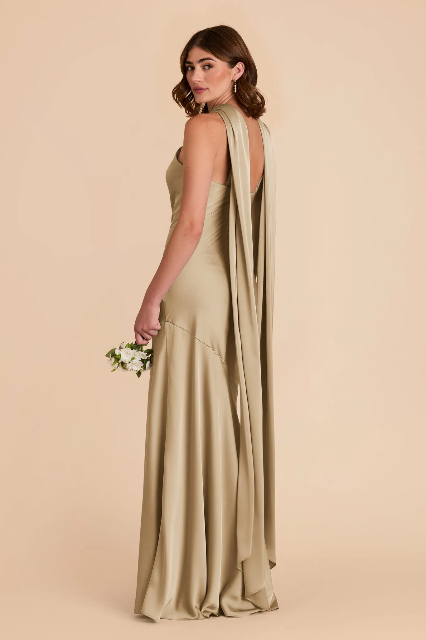 Eileen Matte Satin Dress - Moss Green sold by Birdy Grey product image thumbnail 5