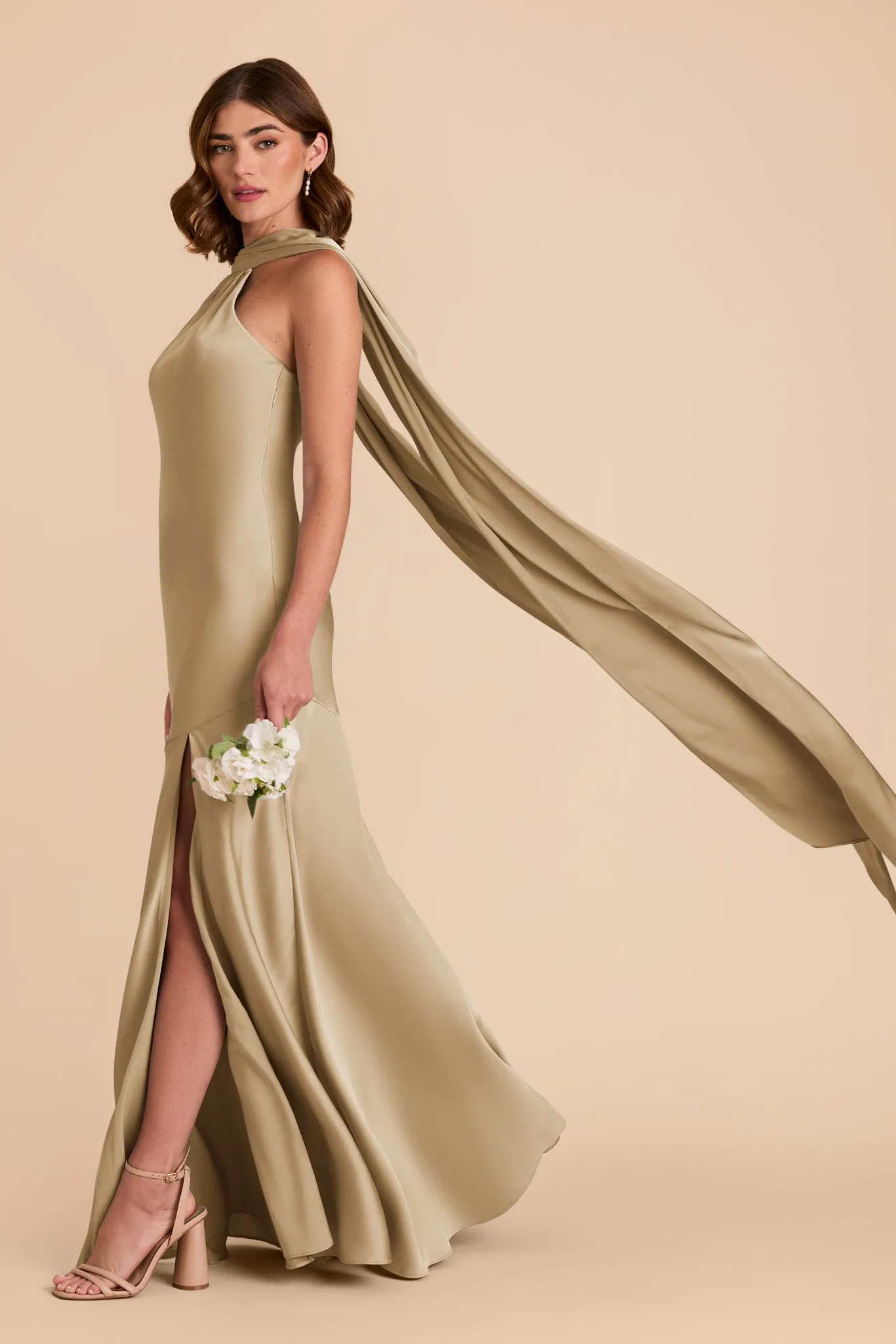 Eileen Matte Satin Dress - Moss Green sold by Birdy Grey product image thumbnail 3