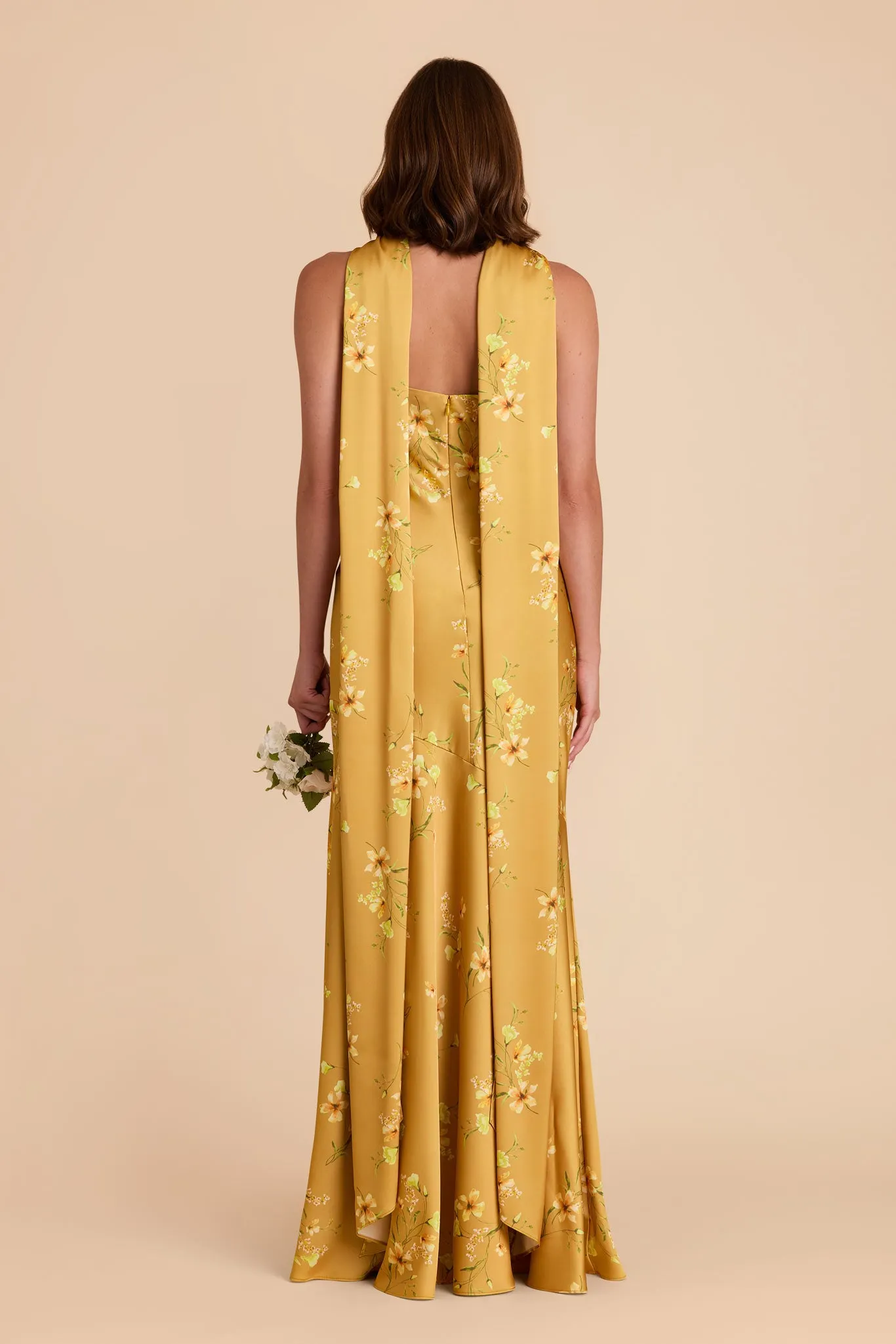 Eileen Matte Satin Dress - Marigold Le Fleur sold by Birdy Grey product image thumbnail 4