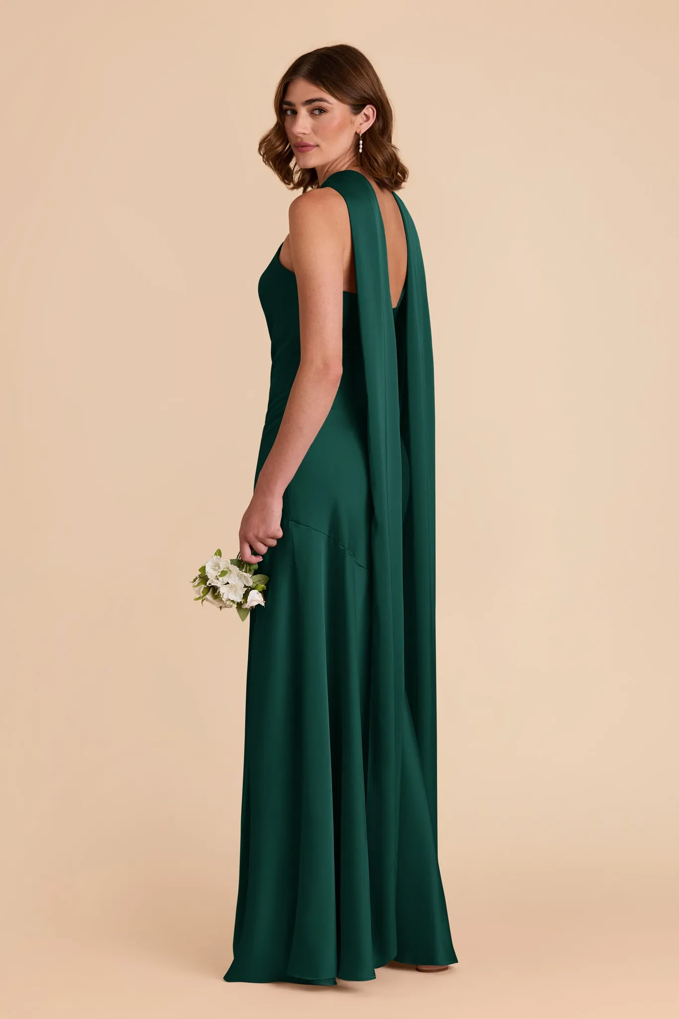 Eileen Matte Satin Dress - Emerald sold by Birdy Grey product image thumbnail 5