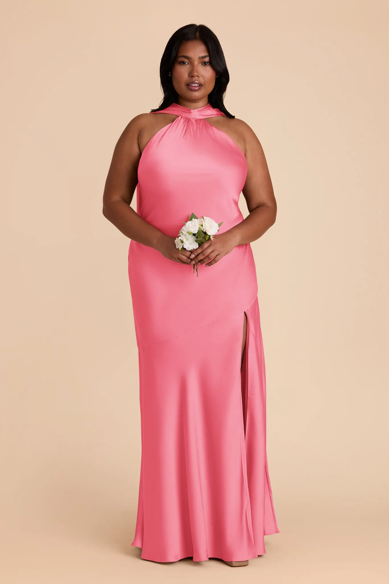 Eileen Matte Satin Dress - Bon Bon Pink sold by Birdy Grey product image thumbnail 2