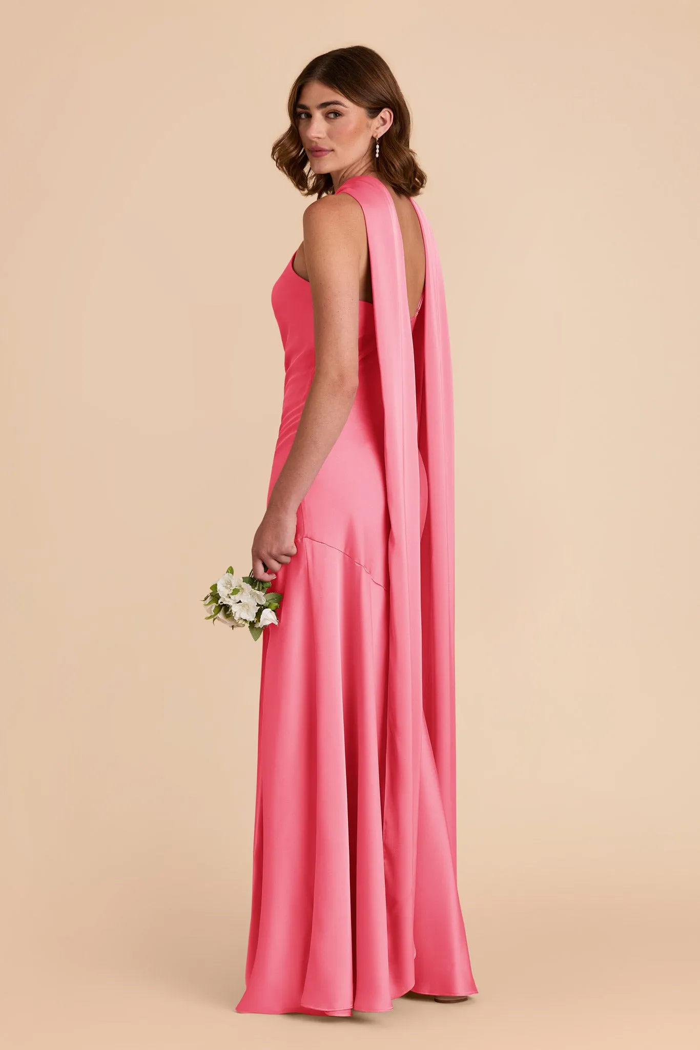 Eileen Matte Satin Dress - Bon Bon Pink sold by Birdy Grey product image thumbnail 5