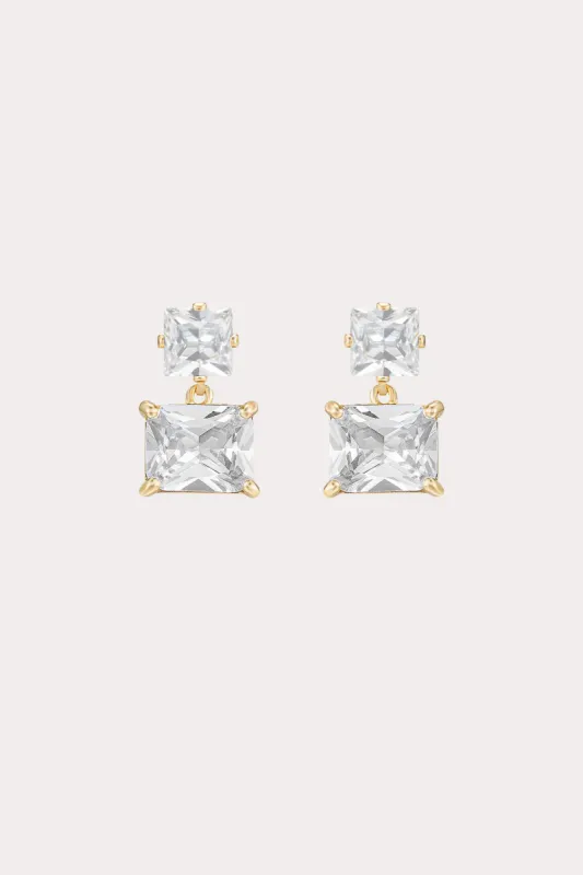 Valencia Crystal Drop Earrings - Clear Crystal made by Birdy Grey