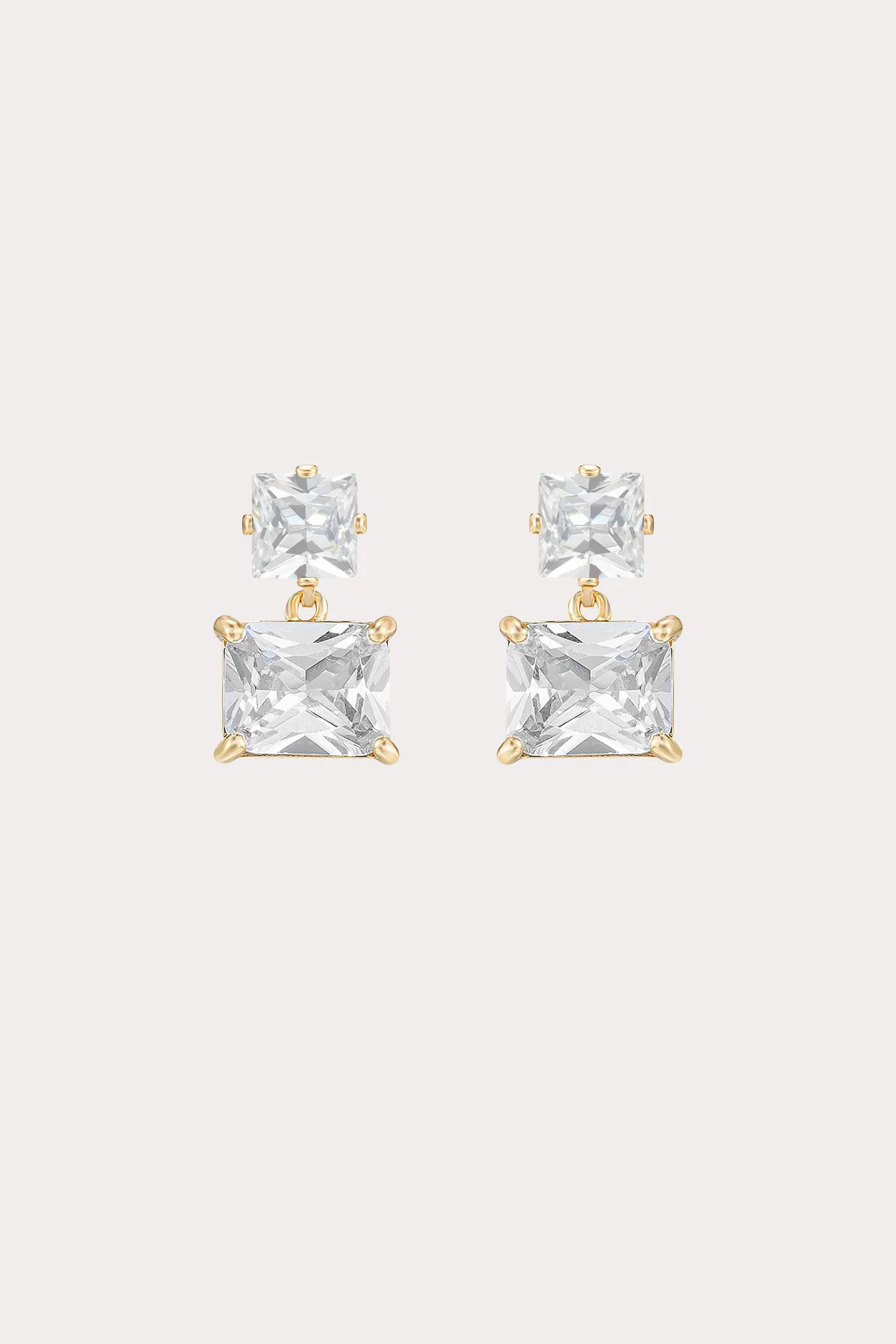Valencia Crystal Drop Earrings - Clear Crystal sold by Birdy Grey