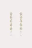 Ravello Crystal and Pearl Dangle Earrings - Clear Crystal sold by Birdy Grey