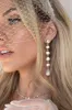 Ravello Crystal and Pearl Dangle Earrings - Clear Crystal sold by Birdy Grey