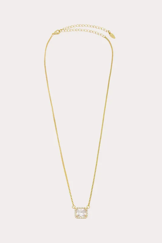 Palermo Crystal Pendant Necklace - Clear Crystal sold by Birdy Grey