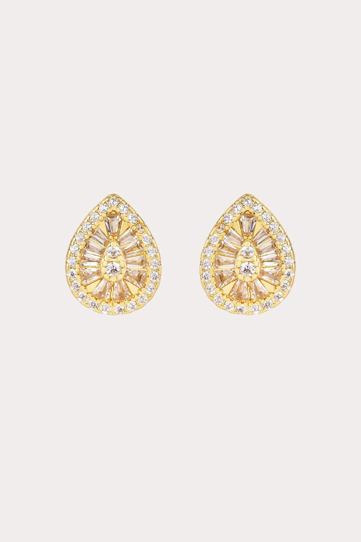 Ibiza Crystal Stud Earrings - Clear Crystal sold by Birdy Grey